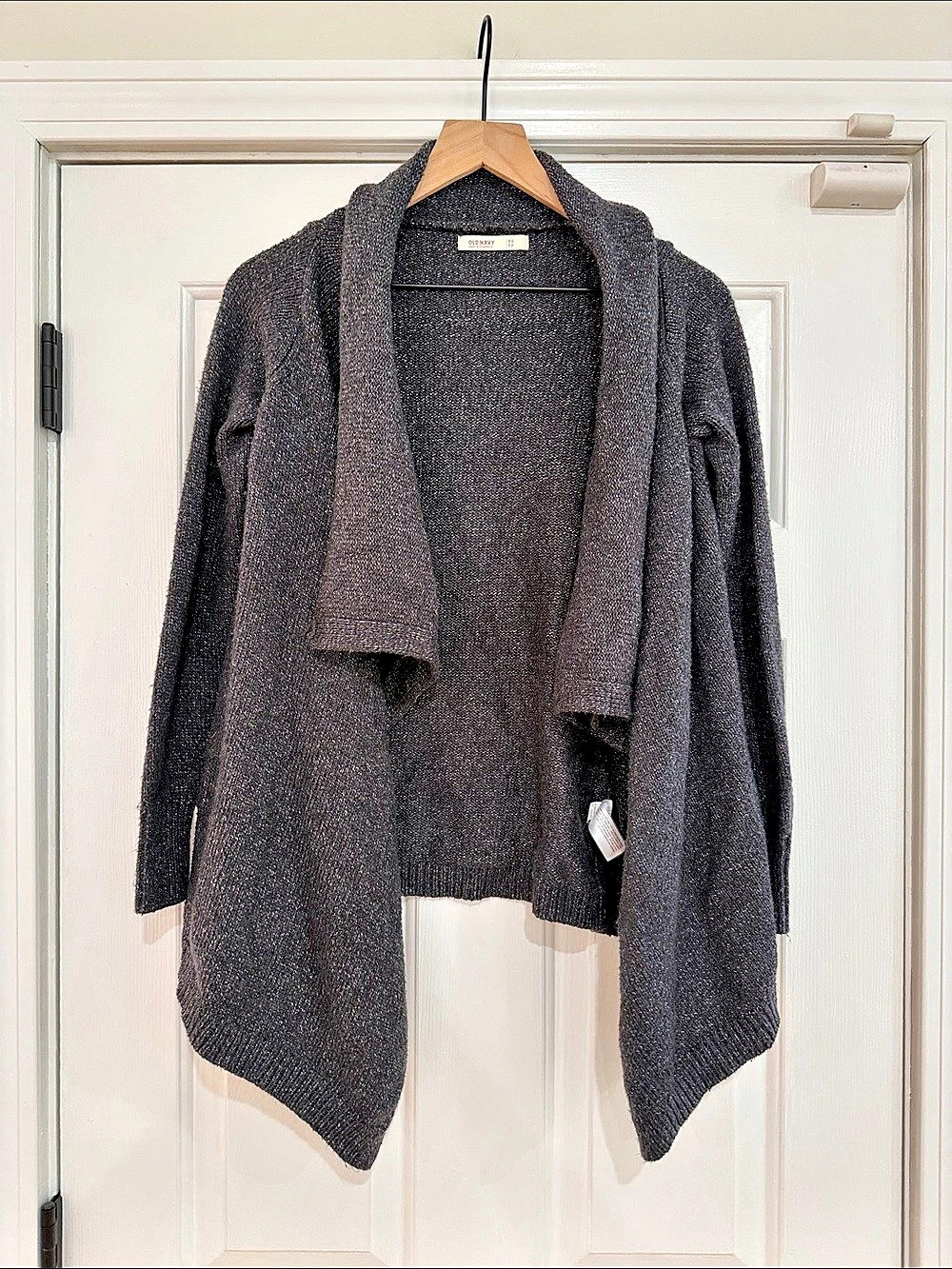 Old Navy Draped Knit Cardigan in Gray Size XS